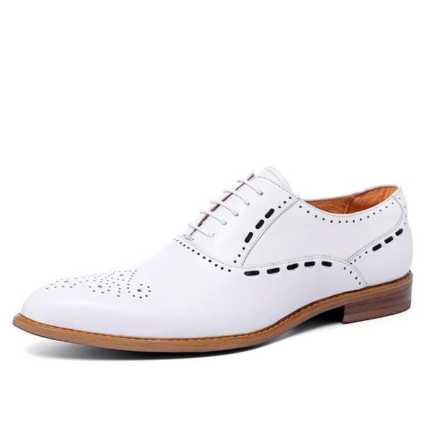 wear leather shoes men's summer white british first layer cowhide oxford business wedding dress, Black
wear leather shoes men's summer white british first layer cowhide oxford business wedding dress, Black