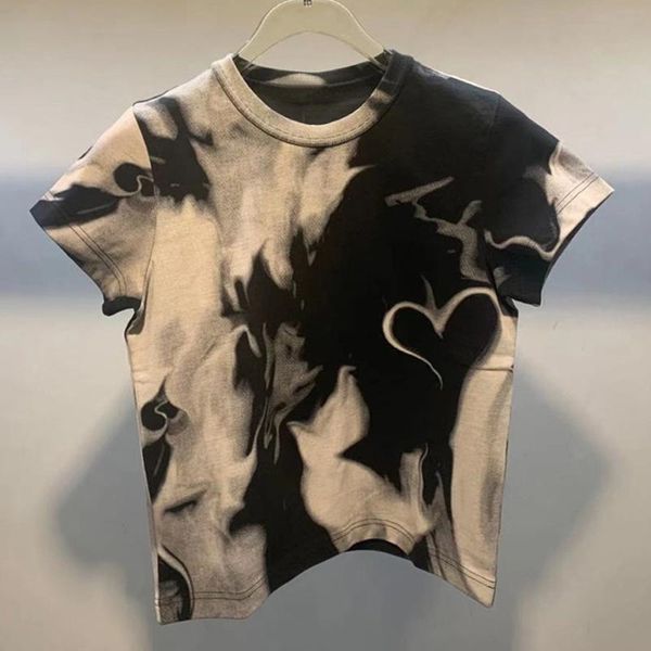 women's t-shirt summer color contrast printing fashion american slim and comfortable cotton round neck top, White
women's t-shirt summer color contrast printing fashion american slim and comfortable cotton round neck top, White