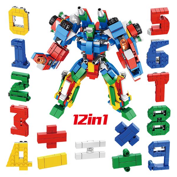 570 PCS Building Blocks Robot Toys Boys Arabic Numerals Educational Blocks Action Figure Children Mech Model Bricks 12 IN 1
570 PCS Building Blocks Robot Toys Boys Arabic Numerals Educational Blocks Action Figure Children Mech Model Bricks 12 IN 1