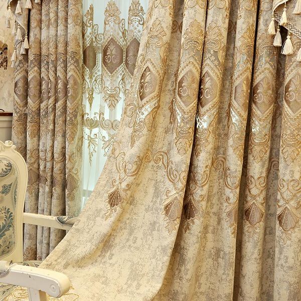 european luxury beige embroidery curtains for living room thick chenille hollow velvet villa fabric french window drapes js284c curtain &
european luxury beige embroidery curtains for living room thick chenille hollow velvet villa fabric french window drapes js284c curtain &