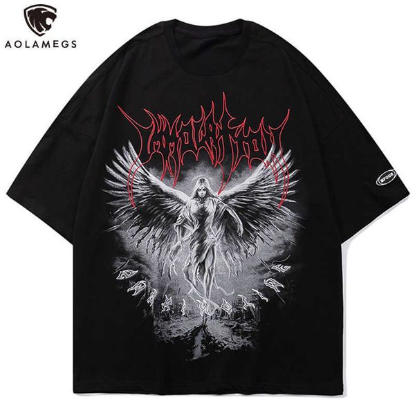 aolamegs men gothic punk style letter printed oversized t shirt 3 color optional tee high street hipster summer streetwear 210629, White;black
aolamegs men gothic punk style letter printed oversized t shirt 3 color optional tee high street hipster summer streetwear 210629, White;black