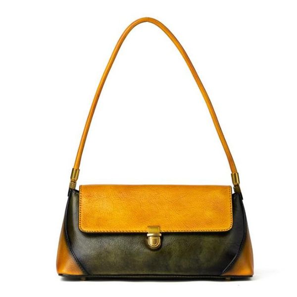 cross body 2021 spring and summer underarm baotou layer cowhide hit color handbag retro simple stitching baguette female
cross body 2021 spring and summer underarm baotou layer cowhide hit color handbag retro simple stitching baguette female