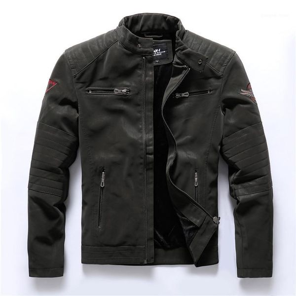men's fur & faux 2021 autumn men leather jacket casual stand collar zipper fashion printing long sleeve coat, Black
men's fur & faux 2021 autumn men leather jacket casual stand collar zipper fashion printing long sleeve coat, Black