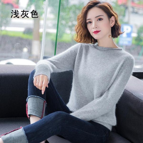 women's sweaters lhzsyy2021 autumn winter mink cashmere pullover o-neck korean solid color base shirt sweater warm loose top, White;black
women's sweaters lhzsyy2021 autumn winter mink cashmere pullover o-neck korean solid color base shirt sweater warm loose top, White;black