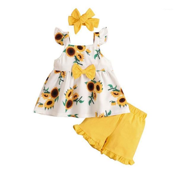 3pcs toddlers summer streetwear, floral square-neck ruffle sleeves vest + frilled shorts hairband suit for girls, 1-4 yrs clothing sets, White
3pcs toddlers summer streetwear, floral square-neck ruffle sleeves vest + frilled shorts hairband suit for girls, 1-4 yrs clothing sets, White
