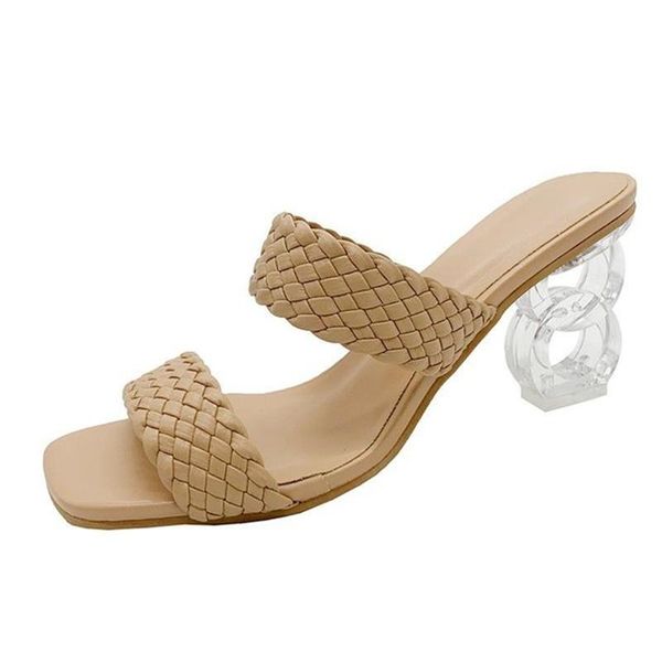 slippers women's shoes 2021 summer high-heeled woven thick heel outer wear fashionable one-word sandals and, Black
slippers women's shoes 2021 summer high-heeled woven thick heel outer wear fashionable one-word sandals and, Black
