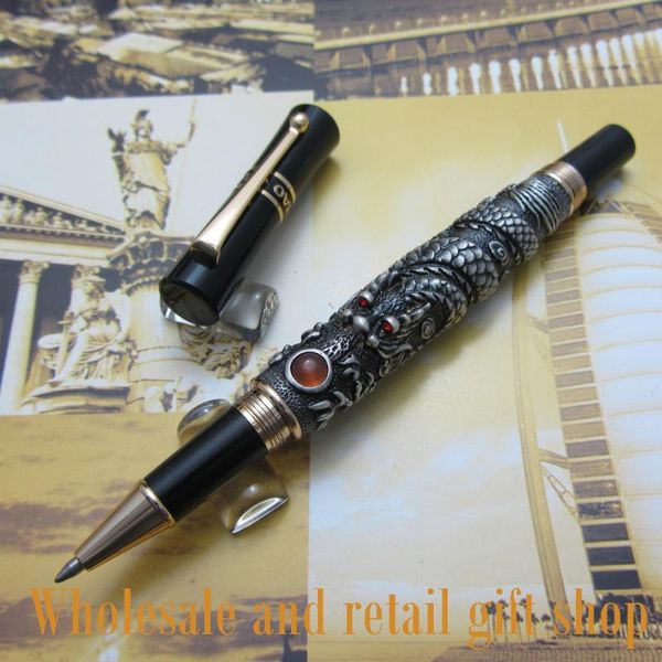 jinhao chinese "dragon thomsonae" roller ball pen with gift box gold white antique silver optional jt32r ballpoint pens, Blue;orange
jinhao chinese "dragon thomsonae" roller ball pen with gift box gold white antique silver optional jt32r ballpoint pens, Blue;orange