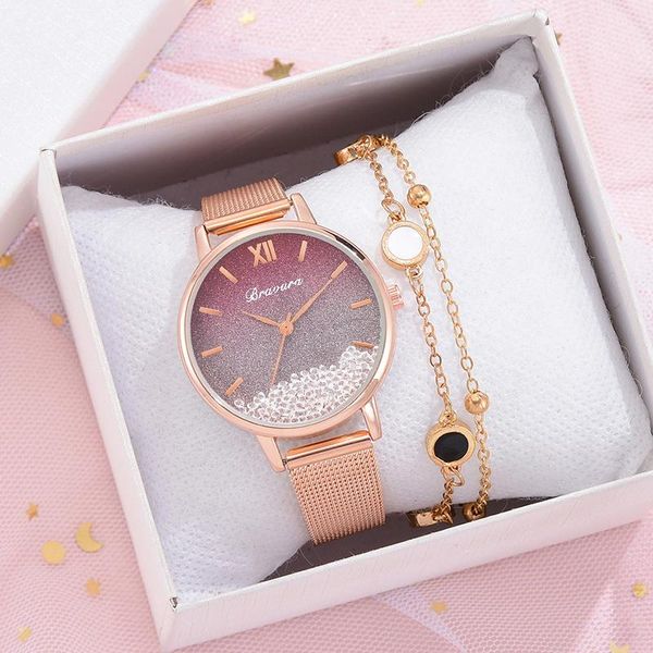 wristwatches bravura brand 2pcs set watch women luxury ladies bracelet removable rhinestones female clock casual quartz, Slivery;brown
wristwatches bravura brand 2pcs set watch women luxury ladies bracelet removable rhinestones female clock casual quartz, Slivery;brown