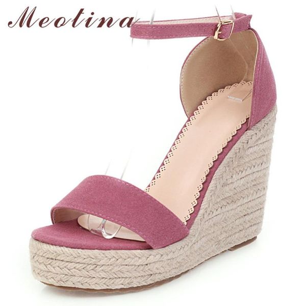 sandals meotina summer women shoes bohemia platform wedges high heel ankle strap buckle open toe party lady 34-43, Black
sandals meotina summer women shoes bohemia platform wedges high heel ankle strap buckle open toe party lady 34-43, Black