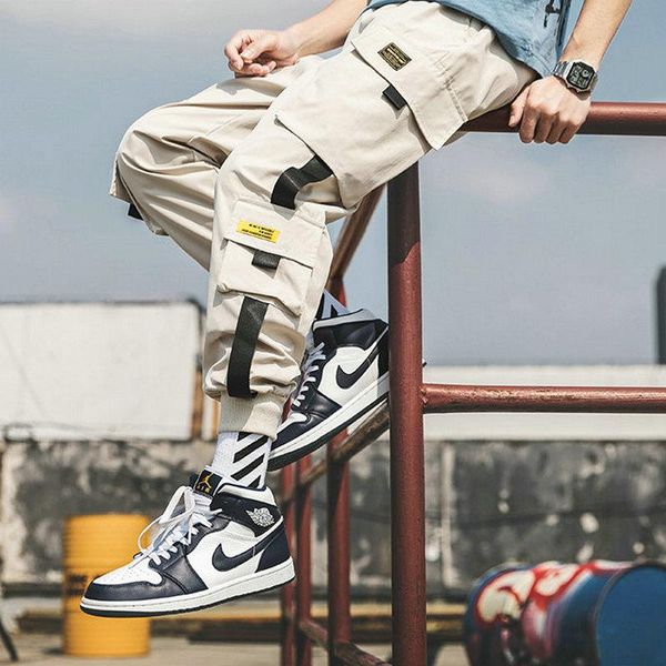 men's pants 2021 hip hop joggers cargo men harem multi-pocket ribbons man sweatpants streetwear casual mens, Black
men's pants 2021 hip hop joggers cargo men harem multi-pocket ribbons man sweatpants streetwear casual mens, Black