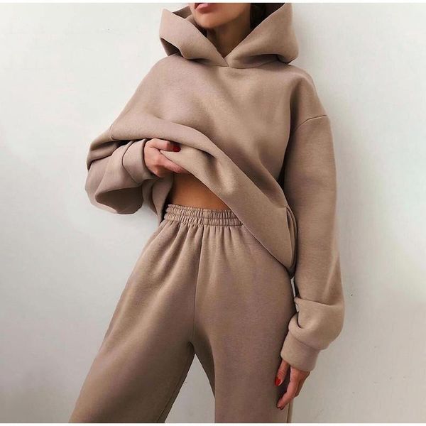 women's two piece pants tracksuit women elegant solid suits fleece warm hoodies 2 set autumn winter fashion oversized sweatshirts, White
women's two piece pants tracksuit women elegant solid suits fleece warm hoodies 2 set autumn winter fashion oversized sweatshirts, White