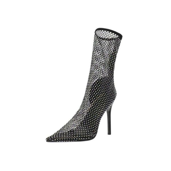 fashion long boots for women 2021 summer pointed toe high heeled shoes ladies mesh rhinestone sandal large size 34-44, Black
fashion long boots for women 2021 summer pointed toe high heeled shoes ladies mesh rhinestone sandal large size 34-44, Black
