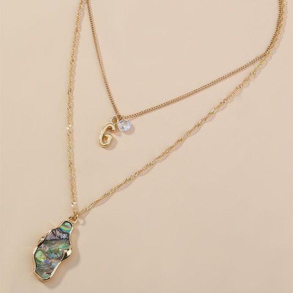 chains ladies zircon multilayer abalone shell letter pendant accessories europe and america sky necklace, Silver
chains ladies zircon multilayer abalone shell letter pendant accessories europe and america sky necklace, Silver