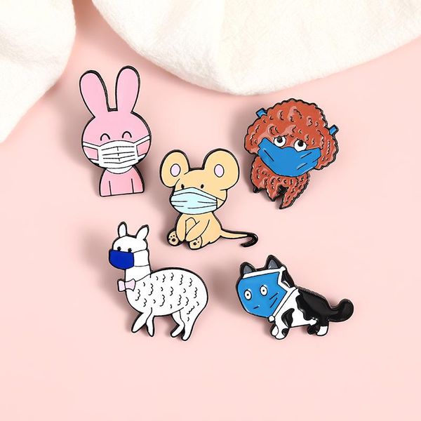pins, brooches custom cat dog rat alpaca animals wearing masks enamel pin bag lapel cartoon badge jewelry gift for children, Gray
pins, brooches custom cat dog rat alpaca animals wearing masks enamel pin bag lapel cartoon badge jewelry gift for children, Gray
