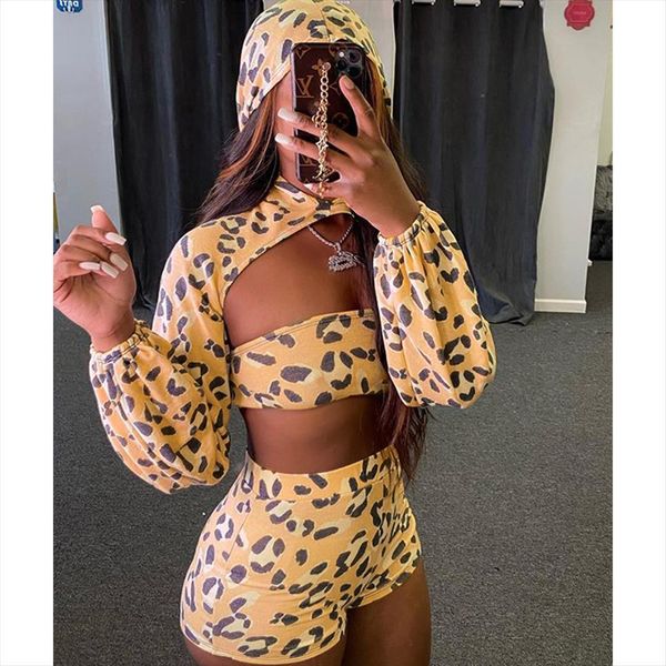 leopard sports suit womens pants 3 pieces sets streetwear long sleeve hooded oversleeve strapless crop shorts female outfits, White
leopard sports suit womens pants 3 pieces sets streetwear long sleeve hooded oversleeve strapless crop shorts female outfits, White