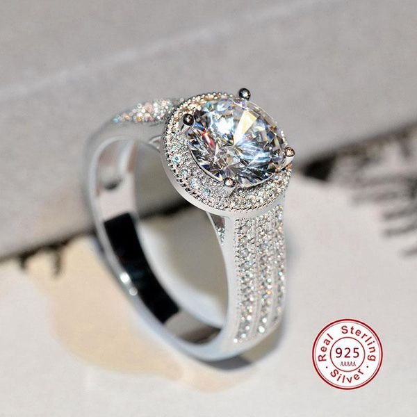 wedding rings luxury silver color ring for women pave 1.5ct zircon stone band engagement jewelry anillos mujer, Slivery;golden
wedding rings luxury silver color ring for women pave 1.5ct zircon stone band engagement jewelry anillos mujer, Slivery;golden
