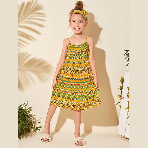 girl's dresses baby girl summer dress boho strap suspender casual sundress 1 2 3 4 5 6 infant outfits kids beach clothing with headband, Red;yellow
girl's dresses baby girl summer dress boho strap suspender casual sundress 1 2 3 4 5 6 infant outfits kids beach clothing with headband, Red;yellow