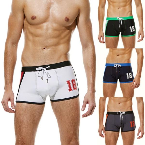 summer men's tie low waist camouflage color matching boxer shorts boyshort swimsuit 2.28, White;black
summer men's tie low waist camouflage color matching boxer shorts boyshort swimsuit 2.28, White;black