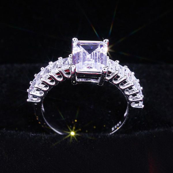 wedding rings classic silver princess cut white crystal ring exquisite dainty zircon engagement jewelry anniversary gift accessories, Slivery;golden
wedding rings classic silver princess cut white crystal ring exquisite dainty zircon engagement jewelry anniversary gift accessories, Slivery;golden