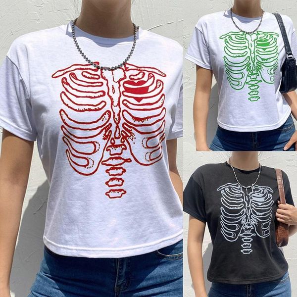 women's t-shirt women summer short sleeve o-neck breastbone print loose graphic, White
women's t-shirt women summer short sleeve o-neck breastbone print loose graphic, White