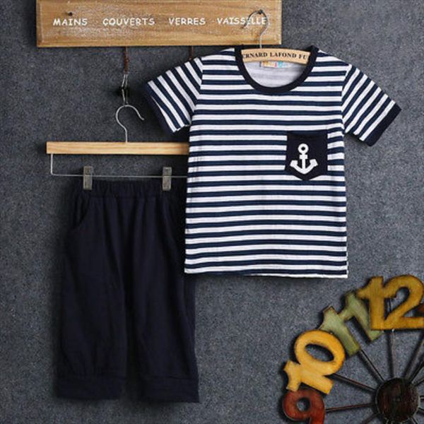 summer kids boys striped t shirt three quarter loose pants 2pcs outfits leisure set, White
summer kids boys striped t shirt three quarter loose pants 2pcs outfits leisure set, White