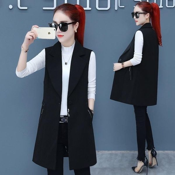 women's vests classic black vest women elegant suit spring sleeveless jackets outerwear office lady slim waistcoat plus size 5xl y324, Black;white
women's vests classic black vest women elegant suit spring sleeveless jackets outerwear office lady slim waistcoat plus size 5xl y324, Black;white