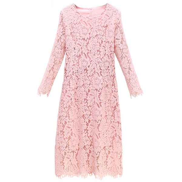 autumn women black pink sky blue white colors casual o-neck knee length lace dress elegant midi female vestidos dresses, Black;gray
autumn women black pink sky blue white colors casual o-neck knee length lace dress elegant midi female vestidos dresses, Black;gray