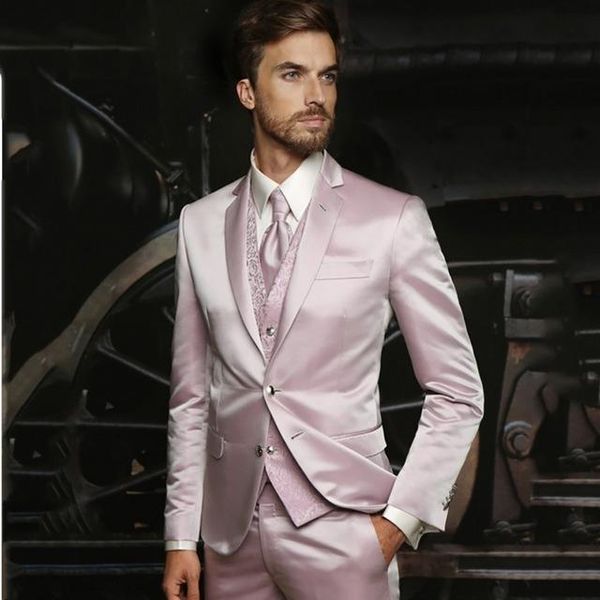 shiny pink satin mens suits 3pieces custom tuxedos for party prom italian stylish wedding (jacket+pants+vest+tie) men's & blazers, White;black
shiny pink satin mens suits 3pieces custom tuxedos for party prom italian stylish wedding (jacket+pants+vest+tie) men's & blazers, White;black