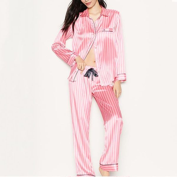 satin pajamas summer autumn long womens sleepwears pijama striped silk pjs night wear loungewear home suit dropshipping, Black;red
satin pajamas summer autumn long womens sleepwears pijama striped silk pjs night wear loungewear home suit dropshipping, Black;red