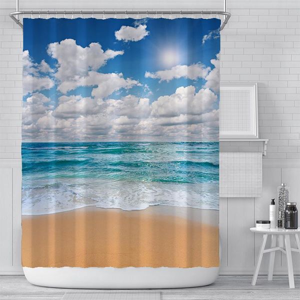 waves beach printed large shower curtain thick waterproof polyester bathroom curtains
waves beach printed large shower curtain thick waterproof polyester bathroom curtains
