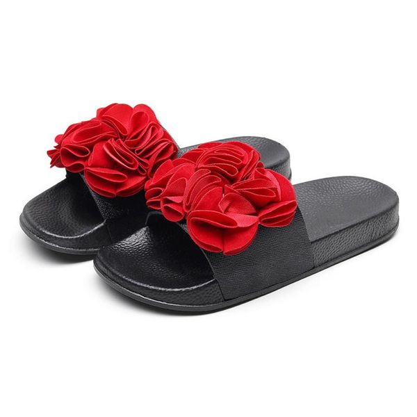 slippers women's floral slides summer casual beach sandals flat red flowers pvc soled flip-flops wholesale female non-slip, Black
slippers women's floral slides summer casual beach sandals flat red flowers pvc soled flip-flops wholesale female non-slip, Black