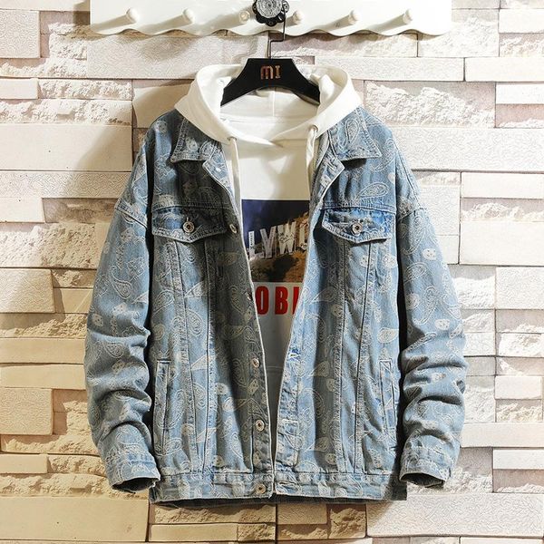 men's jackets 2021 autumn casual printed denim jacket mens oversized 5xl turndown fashion cowboy coat locomotive homme wild ear, Black;brown
men's jackets 2021 autumn casual printed denim jacket mens oversized 5xl turndown fashion cowboy coat locomotive homme wild ear, Black;brown
