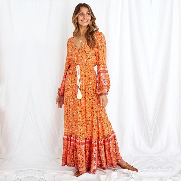 casual dresses 2021 women orange bell floral print dress holiday adjust tassel bandage lacing up waist long sleeve a588, Black;gray
casual dresses 2021 women orange bell floral print dress holiday adjust tassel bandage lacing up waist long sleeve a588, Black;gray