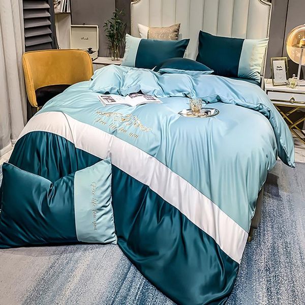 bedding sets double bed full king size silk/satin 4pcs set bedclothes duvet cover pillowcases sheet home textiles
bedding sets double bed full king size silk/satin 4pcs set bedclothes duvet cover pillowcases sheet home textiles