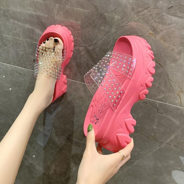 slippers summer woman transparent rhinestone platform gladiator wedges open toe casual sandals comfort outdoor slides, Black
slippers summer woman transparent rhinestone platform gladiator wedges open toe casual sandals comfort outdoor slides, Black