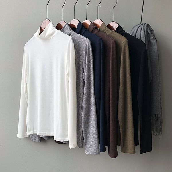 slim high neck t-shirt base inner sweater temperament long sleeved bottoming shirt women's solid color all match 210520, White;black
slim high neck t-shirt base inner sweater temperament long sleeved bottoming shirt women's solid color all match 210520, White;black
