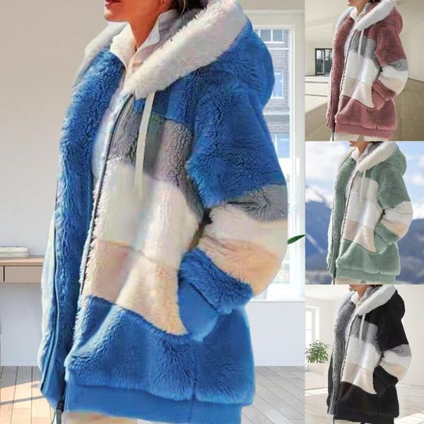 women's jackets jacket for women 2021 autumn winter long sleeve color block zipper fluff hooded warm coat green, Black;brown
women's jackets jacket for women 2021 autumn winter long sleeve color block zipper fluff hooded warm coat green, Black;brown