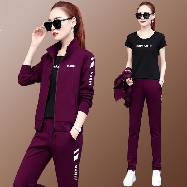 three piece set women 2021 new korean autumn long sleeve sweater coat large casual sportswear, Gray
three piece set women 2021 new korean autumn long sleeve sweater coat large casual sportswear, Gray