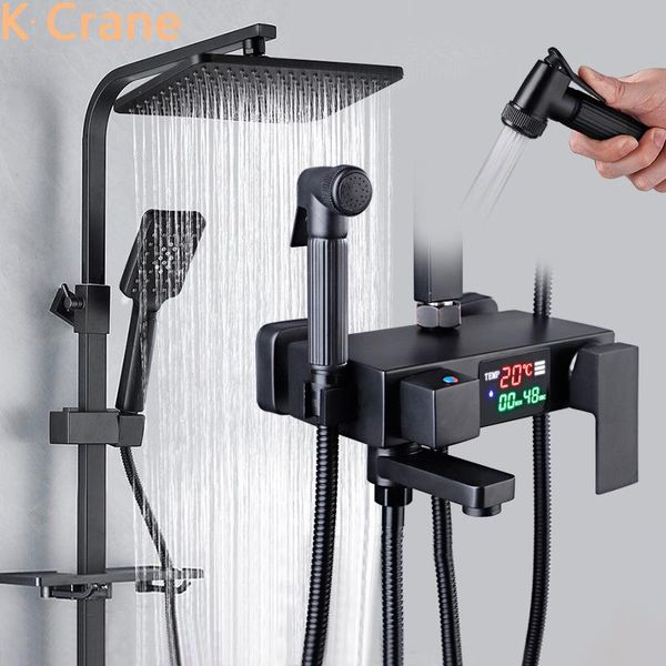 cold black shower set bathroom smart thermostatic system wall mount led bath faucet square spray spa rainfall grifos sets
cold black shower set bathroom smart thermostatic system wall mount led bath faucet square spray spa rainfall grifos sets