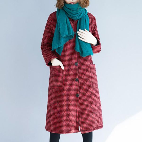 women's trench coats #9167 thickened plaid cotton jacket for women large size loose ladies winter long jackets female warm thick, Tan;black
women's trench coats #9167 thickened plaid cotton jacket for women large size loose ladies winter long jackets female warm thick, Tan;black