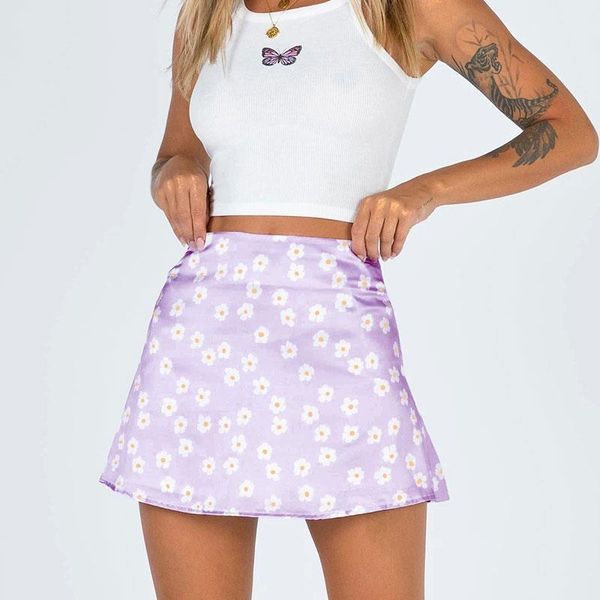 s xl floral printing women skirt satin mini high waist elestic pink black purple blue green leisure lady a line 
s xl floral printing women skirt satin mini high waist elestic pink black purple blue green leisure lady a line