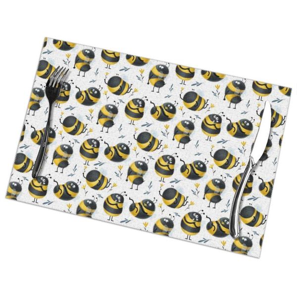mats & pads 6pcs placemat for dining table cute bees pattern heat-resistant kitchen accessories
mats & pads 6pcs placemat for dining table cute bees pattern heat-resistant kitchen accessories