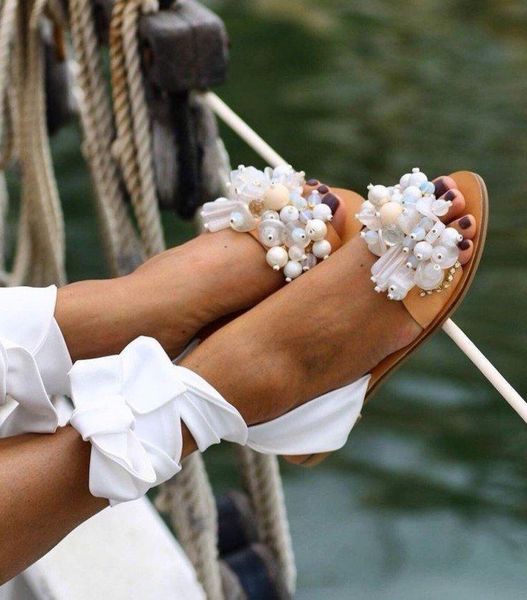 summer women slippers pearl decoration sandals casual flat solid color outside wearing female shoes plus size 35-43, Black
summer women slippers pearl decoration sandals casual flat solid color outside wearing female shoes plus size 35-43, Black