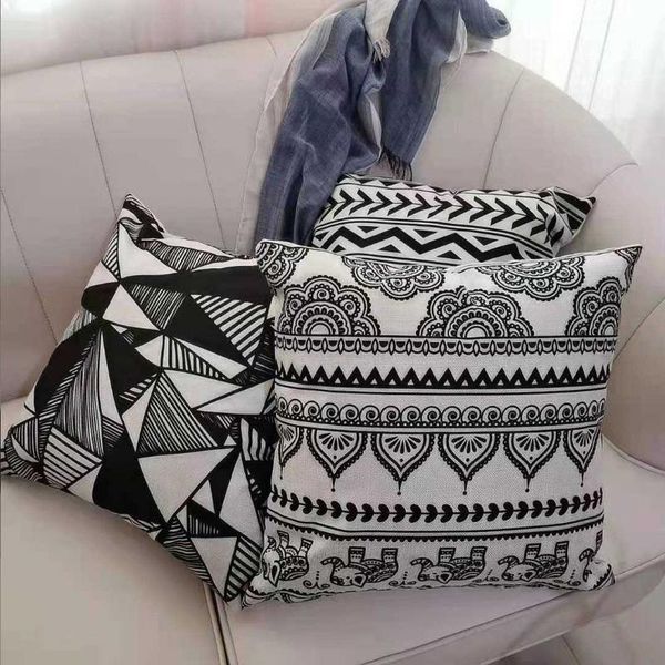 cushion/decorative pillow lines cover decorative linen pillowcase summer home decoration living room lie black geometry
cushion/decorative pillow lines cover decorative linen pillowcase summer home decoration living room lie black geometry
