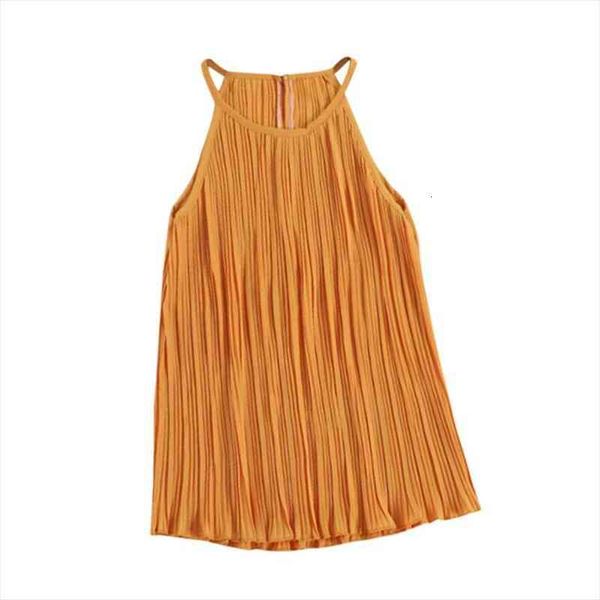 casual women shirt pleated halter sling clothing summer multicolor chiffon sleeveless top, White
casual women shirt pleated halter sling clothing summer multicolor chiffon sleeveless top, White