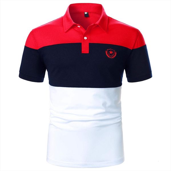 spring and summer leisure men polos shirt with lapel short sleeves three stripe color stitching comfortable g30, White;black
spring and summer leisure men polos shirt with lapel short sleeves three stripe color stitching comfortable g30, White;black