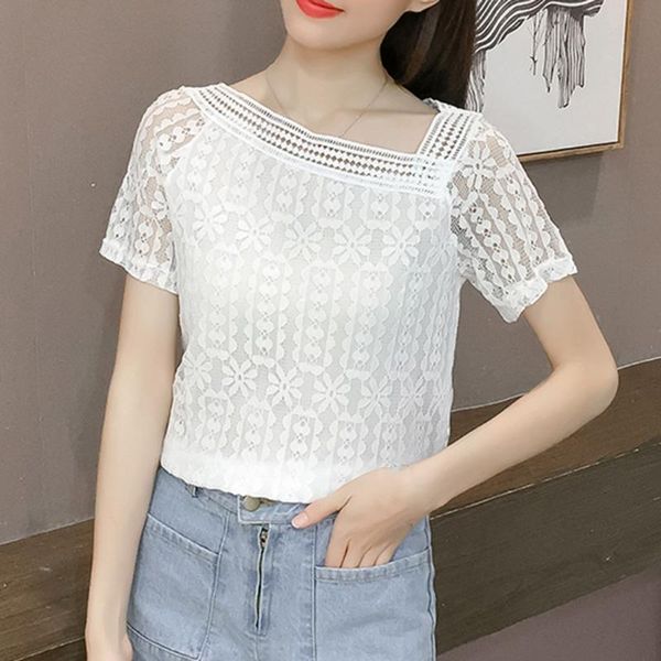 plus size summer fashion woman blouses 2021 lace blouse shirt women short sleeve shirts blusas femininas #7.24 women's &, White
plus size summer fashion woman blouses 2021 lace blouse shirt women short sleeve shirts blusas femininas #7.24 women's &, White