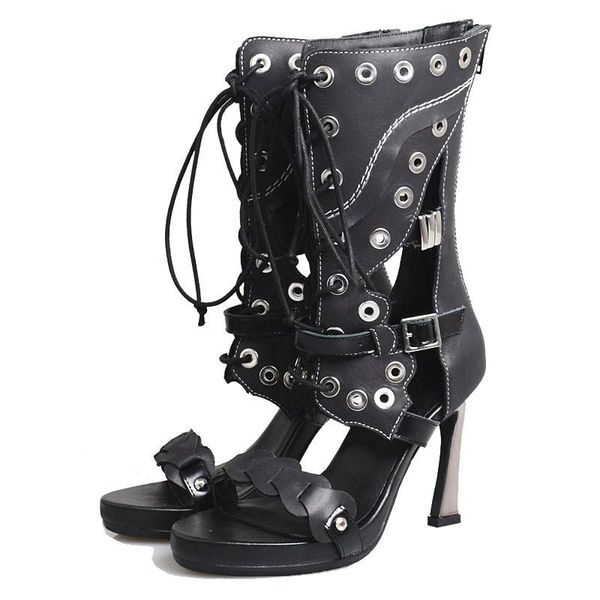 black women gladiator sandals 10cm high heel shoes woman genuine leather hollow out summer boots platform pumps
black women gladiator sandals 10cm high heel shoes woman genuine leather hollow out summer boots platform pumps