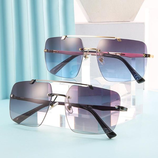 sunglasses kachawoo big frame rimless male female fashion eyewear accessories framelss double bridge brown grey european style, White;black
sunglasses kachawoo big frame rimless male female fashion eyewear accessories framelss double bridge brown grey european style, White;black