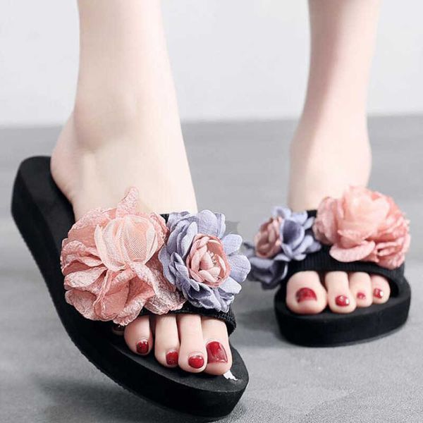 summer handmade rose high heel slippers flip flops luxury flower platform cute ladies beach sandal's shoes s142 210625, Black
summer handmade rose high heel slippers flip flops luxury flower platform cute ladies beach sandal's shoes s142 210625, Black